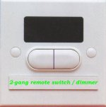 2-gang Remote Light Switch/Dimmer